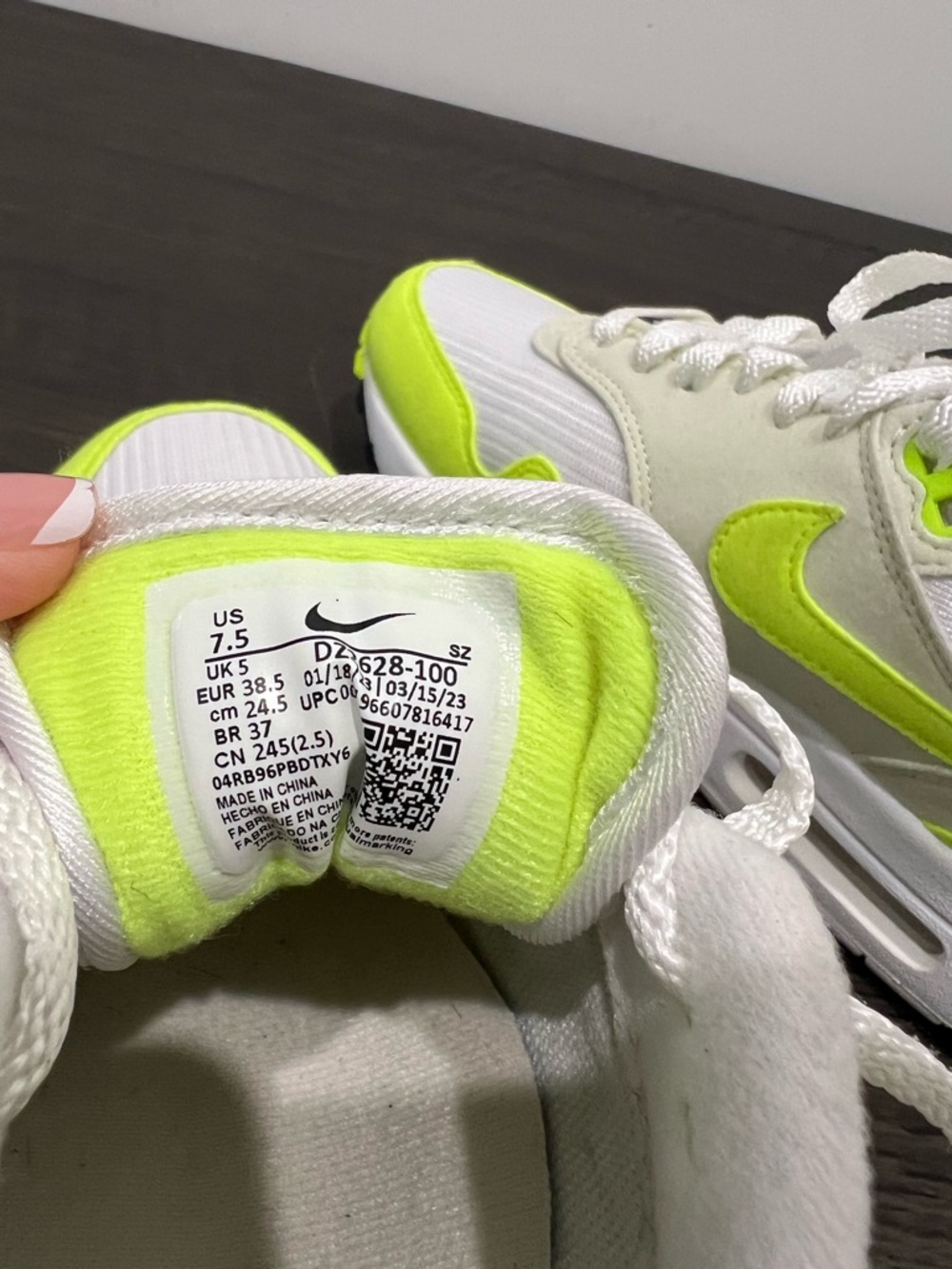 Nike Women's White & Neon Yellow Low-Top Sneakers - Picture 4 of 8
